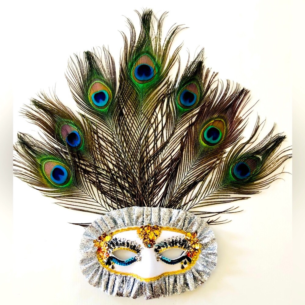 eye mask Mardi Gras Glittering Costume carnival maquerade Artisan embellished OS
